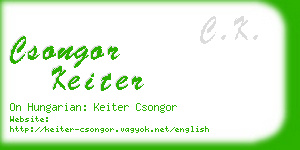 csongor keiter business card